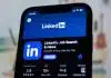 Application Linkedin sur un smartphone