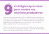 Infographie : 9 stratégies éprouvées pour rendre vos réunions productives