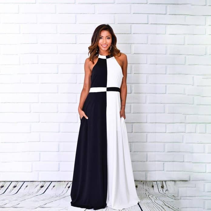Une robe longue d'été