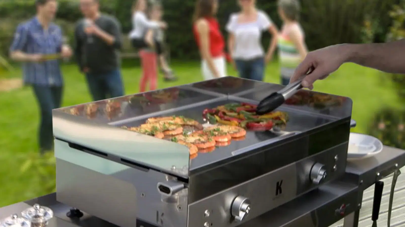 Barbecue avec la plancha à gaz