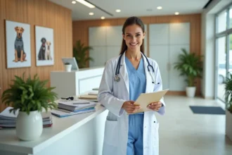 Agencement moderne et fonctionnel d'une clinique vétérinaire