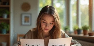Jeune femme réfléchissant avec deux carnets ouverts