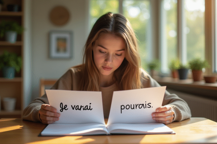 Jeune femme réfléchissant avec deux carnets ouverts