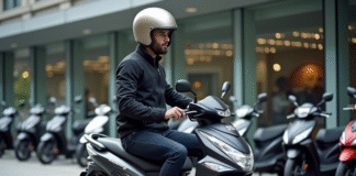 Comparatif des meilleurs modèles et prix d’une moto 125 neuve Jeune homme en moto 125cc dans un concessionnaire urbain