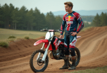 Le prix d’une moto-cross de 150cc : est-ce le choix judicieux pour vous ? Jeune homme en équipement motocross avec moto tout-terrain