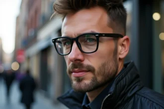 Lunettes tendance pour homme avec monture stylée et moderne