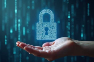 Concept de blockchain illustrant la sécurité et la confidentialité des données
