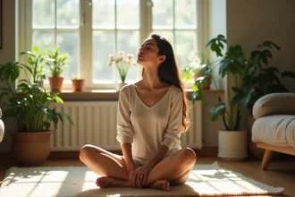 Exercice de respiration diaphragmatique pour se relaxer en pleine conscience