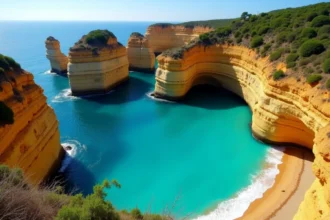 Carte de l'Algarve mettant en valeur ses trésors cachés et villages pittoresques